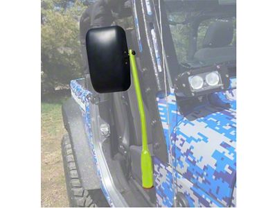 Steinjager Door Hinge Mounted Mirrors; Gecko Green (18-25 Jeep Wrangler JL)