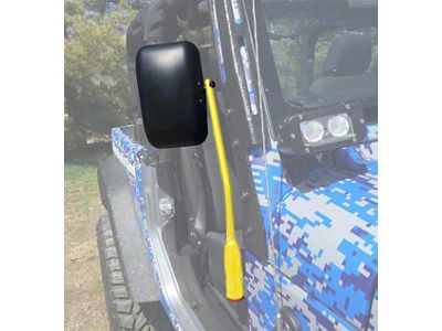 Steinjager Door Hinge Mounted Mirrors; Lemon Peel (18-25 Jeep Wrangler JL)