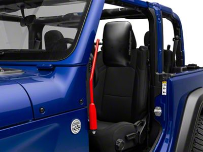 Steinjager Door Hinge Mounted Mirrors; Red Baron (18-25 Jeep Wrangler JL)