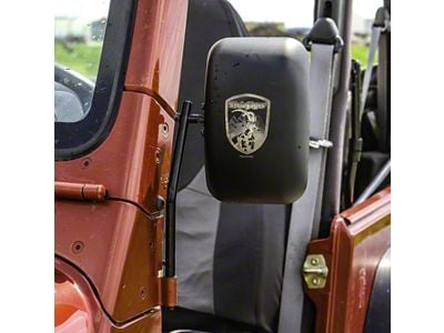 Steinjager Door Hinge Mounted Mirros with Foot Pegs (97-06 Jeep Wrangler TJ)