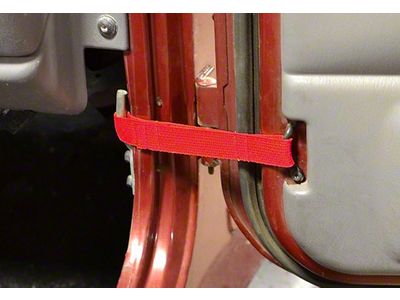 Steinjager Factory Door Limiting Straps; Red (97-06 Jeep Wrangler TJ)