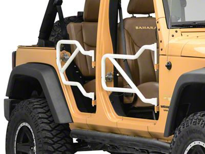 Steinjager Front and Rear Trail Tube Doors; Cloud White (07-18 Jeep Wrangler JK 4-Door)