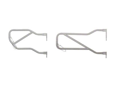 Steinjager Front and Rear Trail Tube Doors; Gray Hammertone (07-18 Jeep Wrangler JK 4-Door)