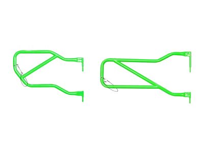 Steinjager Front and Rear Trail Tube Doors; Neon Green (07-18 Jeep Wrangler JK 4-Door)
