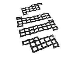 Steinjager Front and Rear Tube Door Cargo Net Covers; Black (07-18 Jeep Wrangler JK 4-Door)