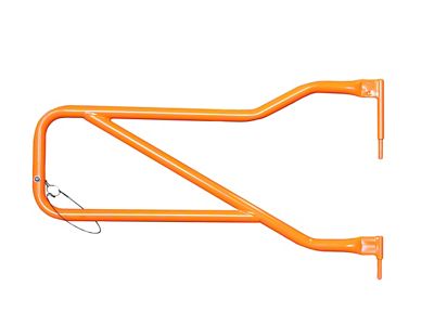 Steinjager Front Trail Tube Doors; Fluorescent Orange (07-18 Jeep Wrangler JK)