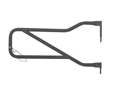 Steinjager Front Trail Tube Doors; Texturized Black (07-18 Jeep Wrangler JK)