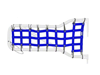 Steinjager Front Tube Door Cargo Net Covers; Blue (07-18 Jeep Wrangler JK)