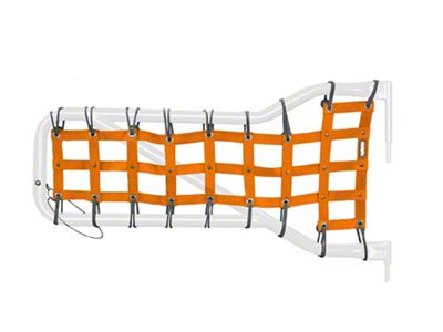 Steinjager Front Tube Door Cargo Net Covers; Orange (07-18 Jeep Wrangler JK)