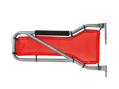 Steinjager Front Tube Door Mesh Covers; Red (07-18 Jeep Wrangler JK)