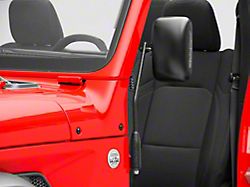 Steinjager Door Hinge Mounted Mirrors; Texturized Black (20-24 Jeep Gladiator JT)