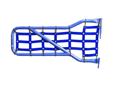 Steinjager Front Tube Door Cargo Net Covers; Blue (20-25 Jeep Gladiator JT)
