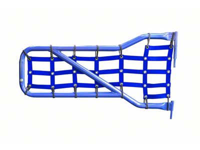 Steinjager Front Tube Door Cargo Net Covers; Blue (20-25 Jeep Gladiator JT)