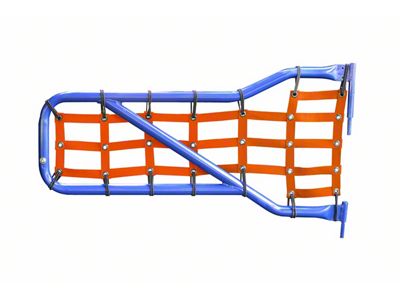 Steinjager Front Tube Door Cargo Net Covers; Orange (20-25 Jeep Gladiator JT)