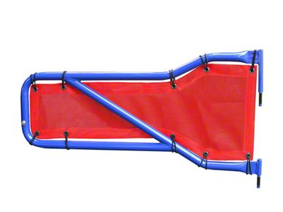 Steinjager Front Tube Door Mesh Covers; Red (20-25 Jeep Gladiator JT)