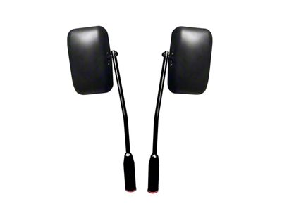 Steinjager Premium Door Hinge Mount Mirrors; Bare Metal (20-25 Jeep Gladiator JT)