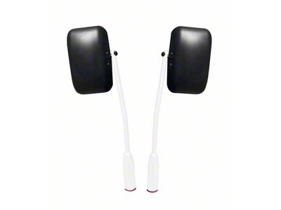 Steinjager Premium Door Hinge Mount Mirrors; Cloud White (20-25 Jeep Gladiator JT)