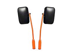 Steinjager Premium Door Hinge Mount Mirrors; Fluorescent Orange (20-25 Jeep Gladiator JT)