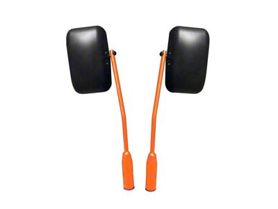 Steinjager Premium Door Hinge Mount Mirrors; Fluorescent Orange (20-25 Jeep Gladiator JT)