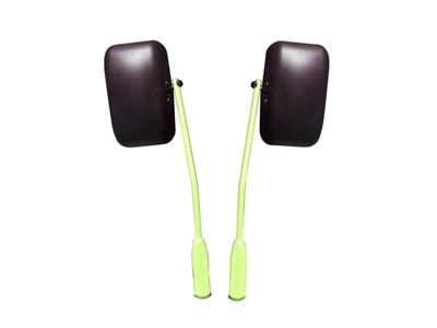 Steinjager Premium Door Hinge Mount Mirrors; Gecko Green (20-25 Jeep Gladiator JT)