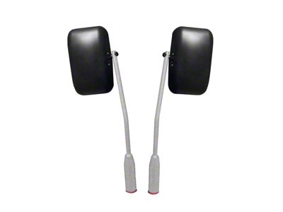 Steinjager Premium Door Hinge Mount Mirrors; Gray Hammertone (20-25 Jeep Gladiator JT)