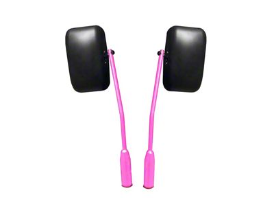 Steinjager Premium Door Hinge Mount Mirrors; Hot Pink (20-25 Jeep Gladiator JT)