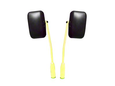 Steinjager Premium Door Hinge Mount Mirrors; Neon Yellow (20-25 Jeep Gladiator JT)