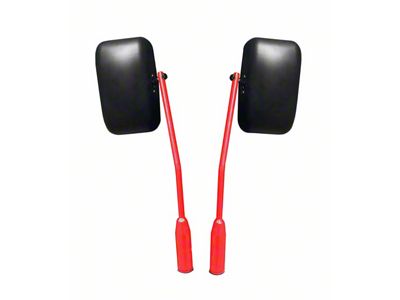 Steinjager Premium Door Hinge Mount Mirrors; Red Baron (20-25 Jeep Gladiator JT)