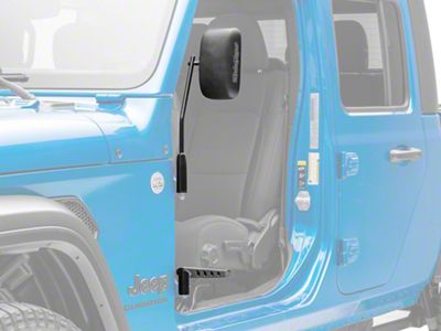 Steinjager Premium Mirror and Foot Peg Kit; Black (20-25 Jeep Gladiator JT)