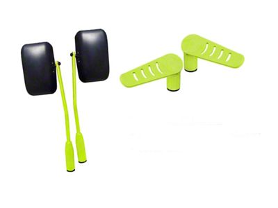Steinjager Premium Mirror and Foot Peg Kit; Gecko Green (20-25 Jeep Gladiator JT)