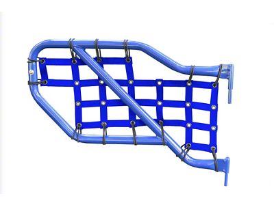 Steinjager Rear Tube Door Cargo Net Covers; Blue (20-25 Jeep Gladiator JT)