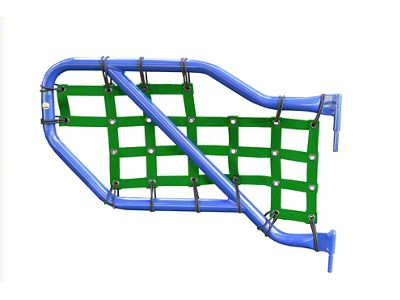 Steinjager Rear Tube Door Cargo Net Covers; Green (20-25 Jeep Gladiator JT)