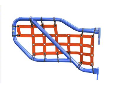 Steinjager Rear Tube Door Cargo Net Covers; Orange (20-25 Jeep Gladiator JT)