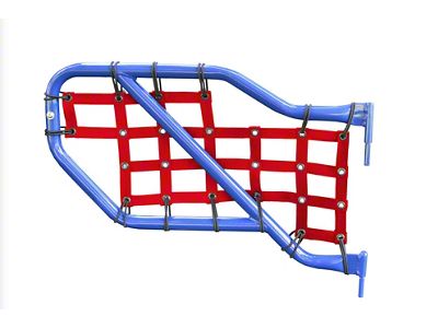 Steinjager Rear Tube Door Cargo Net Covers; Red (20-25 Jeep Gladiator JT)