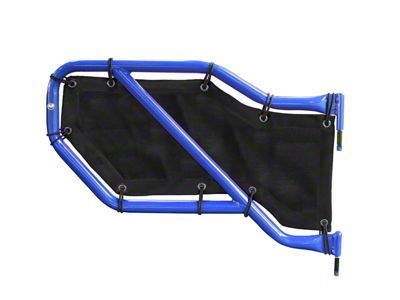 Steinjager Rear Tube Door Mesh Covers; Black (20-25 Jeep Gladiator JT)