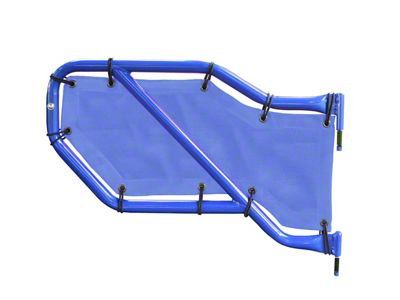 Steinjager Rear Tube Door Mesh Covers; Blue (20-25 Jeep Gladiator JT)