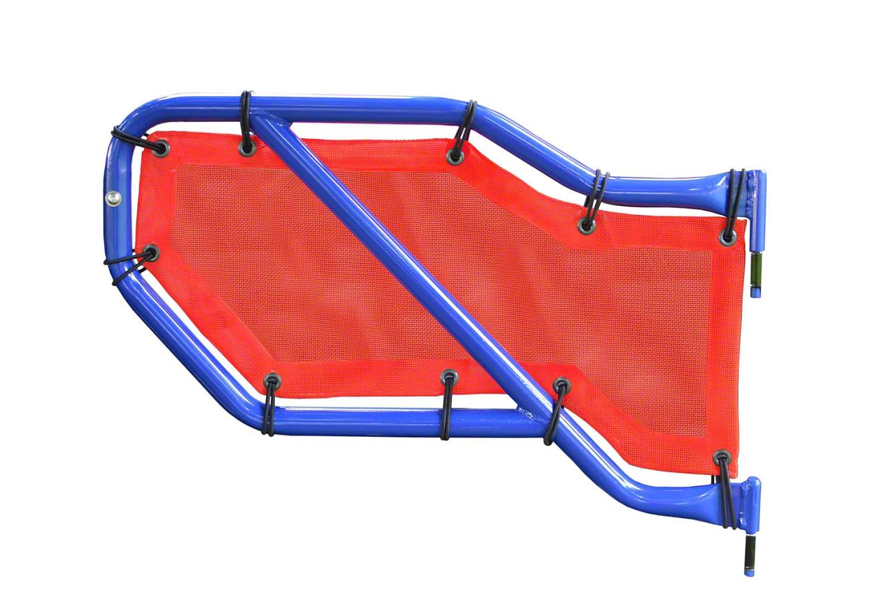 Steinjager Jeep Gladiator Rear Tube Door Mesh Covers; Red