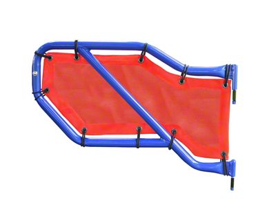 Steinjager Rear Tube Door Mesh Covers; Red (20-25 Jeep Gladiator JT)