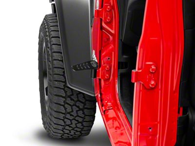 Steinjager Stationary Foot Pegs; Black (20-25 Jeep Gladiator JT)