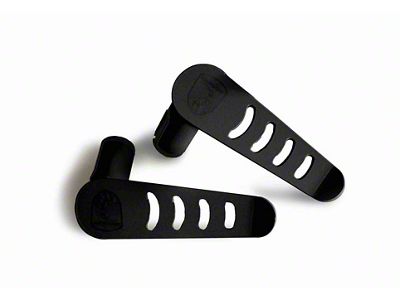 Steinjager Stationary Foot Pegs; Black (20-25 Jeep Gladiator JT)