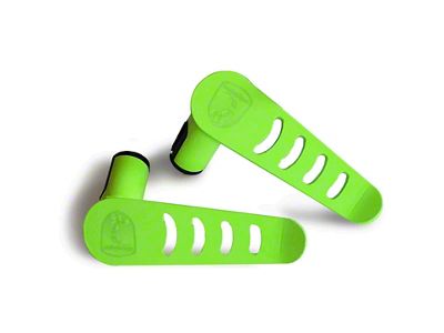 Steinjager Stationary Foot Pegs; Neon Green (20-25 Jeep Gladiator JT)
