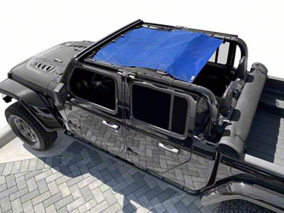 Steinjager Teddy Top Solar Screen Cover; Blue (20-25 Jeep Gladiator JT)