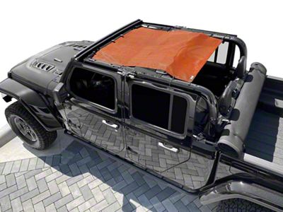 Steinjager Teddy Top Solar Screen Cover; Orange (20-25 Jeep Gladiator JT)