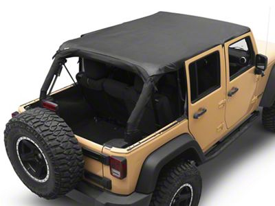 Steinjager Bimini Top Plus; Black Diamond (07-18 Jeep Wrangler JK 4-Door)