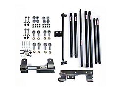 Steinjager DOM Tube Long Arm Travel Kit for 2 to 6-Inch Lift; Bare Metal (03-06 Jeep Wrangler TJ w/ Manual Transmission)