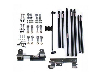 Steinjager DOM Tube Long Arm Travel Kit for 2 to 6-Inch Lift; Bare Metal (03-06 Jeep Wrangler TJ w/ Manual Transmission)