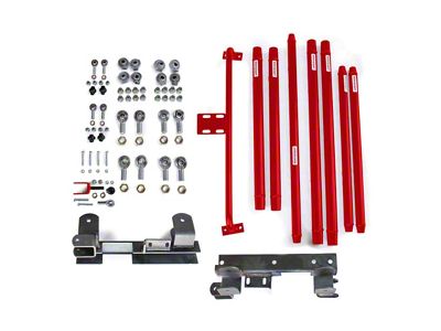 Steinjager DOM Tube Long Arm Travel Kit for 2 to 6-Inch Lift; Red Baron (03-06 Jeep Wrangler TJ w/ Manual Transmission)