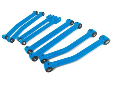 Steinjager Fixed Length Front and Rear Control Arms for 2.50 to 4-Inch Lift; Playboy Blue (07-18 Jeep Wrangler JK)