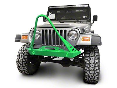 Steinjager Front Bumper with Stinger; Neon Green (97-06 Jeep Wrangler TJ)