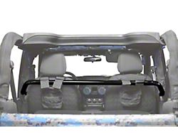 Steinjager Front Seat Harness Bar; Black (07-18 Jeep Wrangler JK 2-Door)